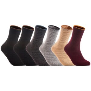 HR1612 Women's 5-Pair Wool Blend Crew Socks