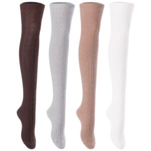 JMYP1024 Women's 3-Pair Cotton Knee-High Socks