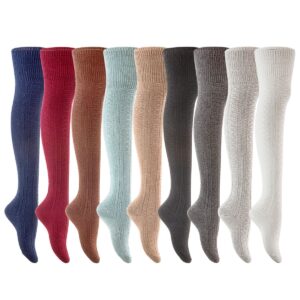 JMYP1025 Women's 2-Pair Cotton Thigh-High Socks - Random Colors
