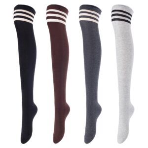Meso Women's 4-Pair Cotton Knee-High Socks - Assorted Colors